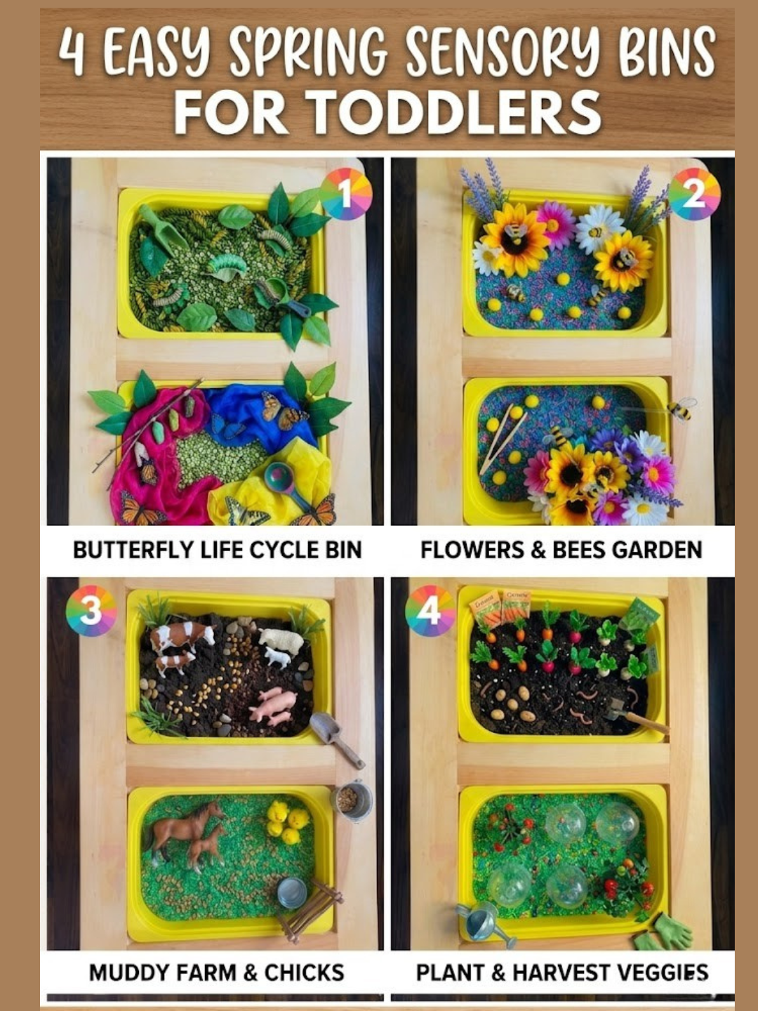 4 Easy Spring Sensory Bin Ideas Your Toddler Will Love (With Sourcing Guide!)